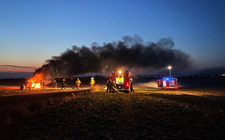 Zbiórka Pożar ciągnika rolniczego - zdjęcie główne