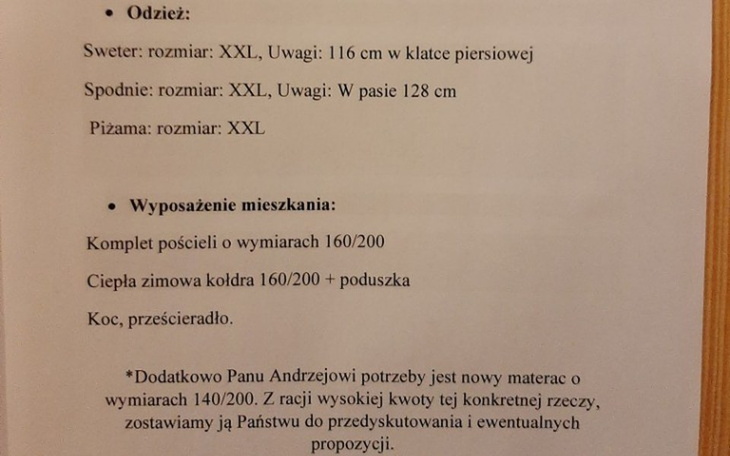 Zbiórka Na materac dla P.Andrzeja - zdjęcie główne
