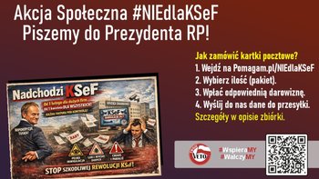 Zbiórka NIEdlaKSeF, kartka do Prezydenta - miniaturka zdjęcia