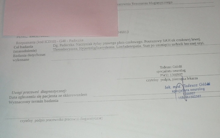 Zbiórka Trombocytoza - zdjęcie główne