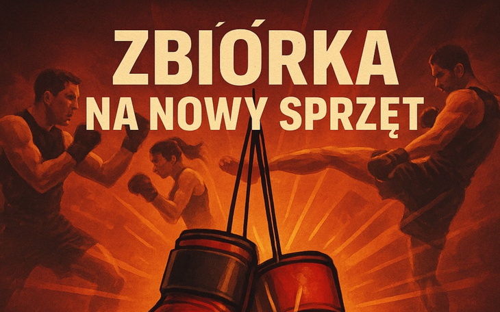Zbiórka na nowy sprzęt sportowy, ilustracja z bokserami.