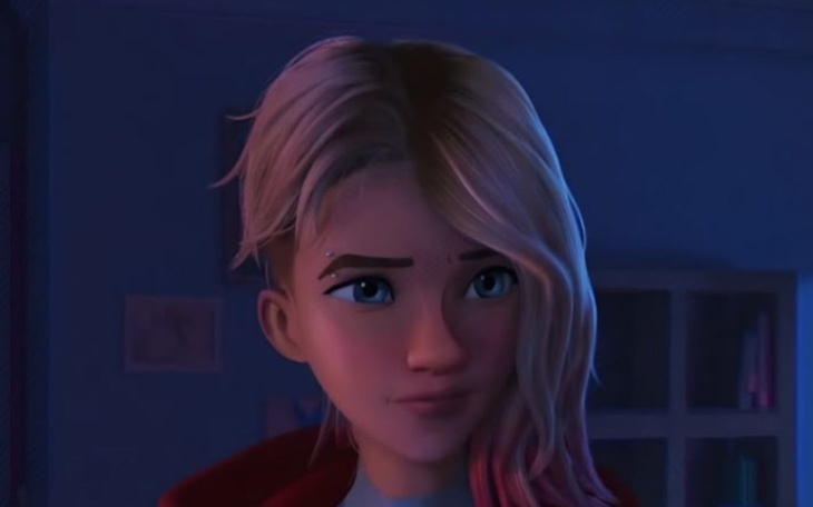 Animowana postać z długimi włosami w ciemnym otoczeniu.