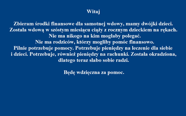 Zbiórka Szansa dla samotnej mamy - zdjęcie główne
