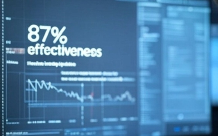 Wykres przedstawiający efektywność na poziomie 87%.