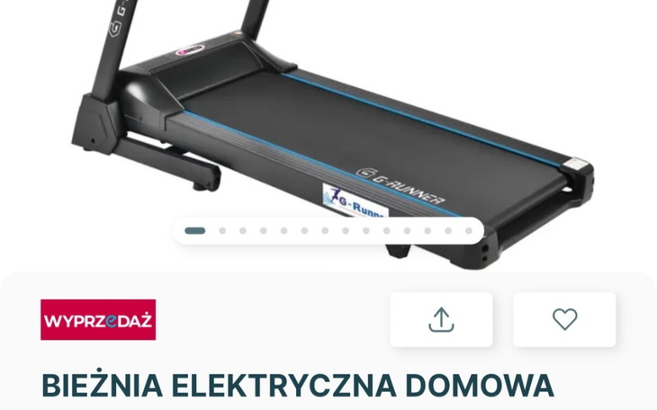 Bieżnia elektryczna, idealna do domowego treningu.