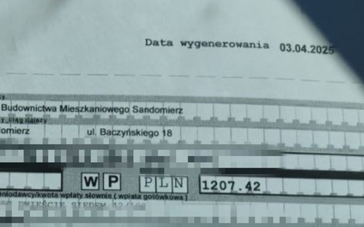 Dokument z datą wygaśnięcia i kwotą do zapłaty.