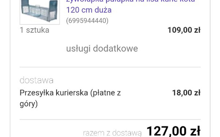 Zbiórka Klatka łapka dla bidulek - zdjęcie główne