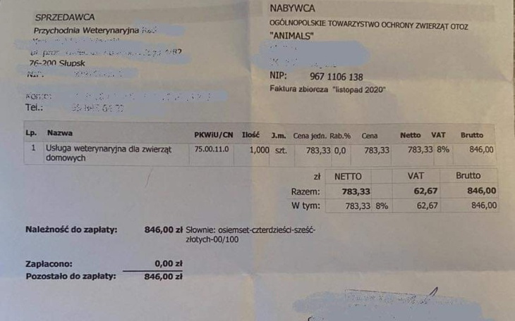 Zbiórka pokrycie kosztów leczeń - zdjęcie główne