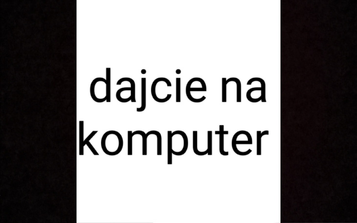 Prośba o pomoc na komputerze, wyraźny komunikat.
