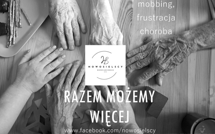 Ręce różnych pokoleń symbolizujące wsparcie i solidarność.