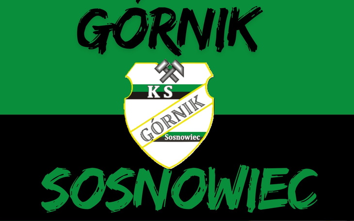 Logo klubu Górnik Sosnowiec na zielonym tle.