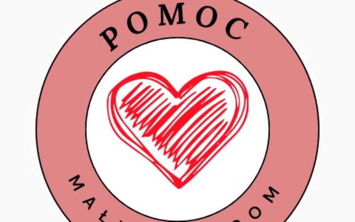 Logo z sercem i napisem 'Pomoc Małym'.