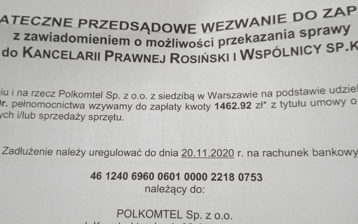 Zbiórka Oplata rachunku - zdjęcie główne