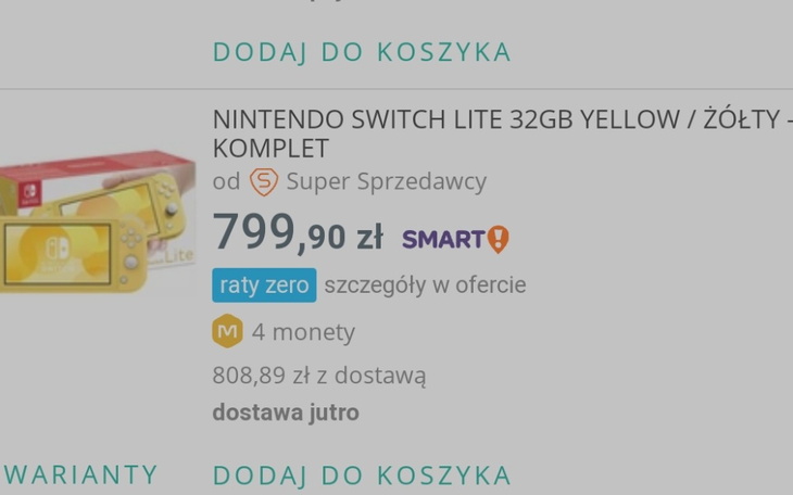 Zbiórka Na nintendo switch lite - zdjęcie główne
