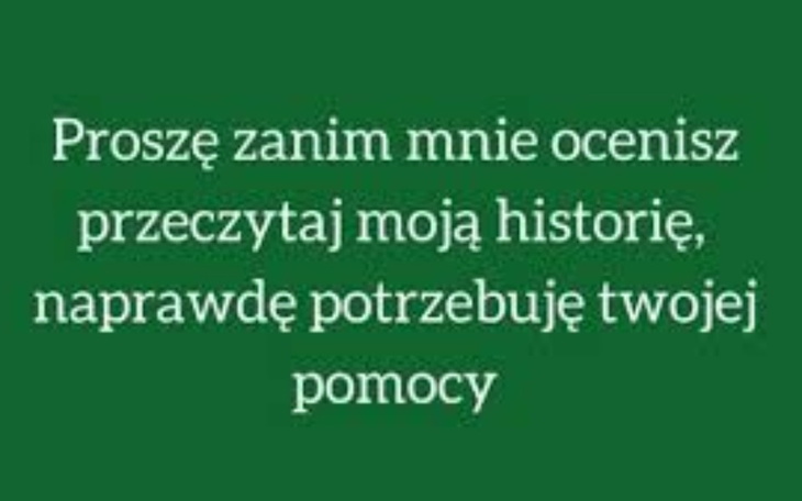 Zbiórka Nowe życie pomóż mi - zdjęcie główne
