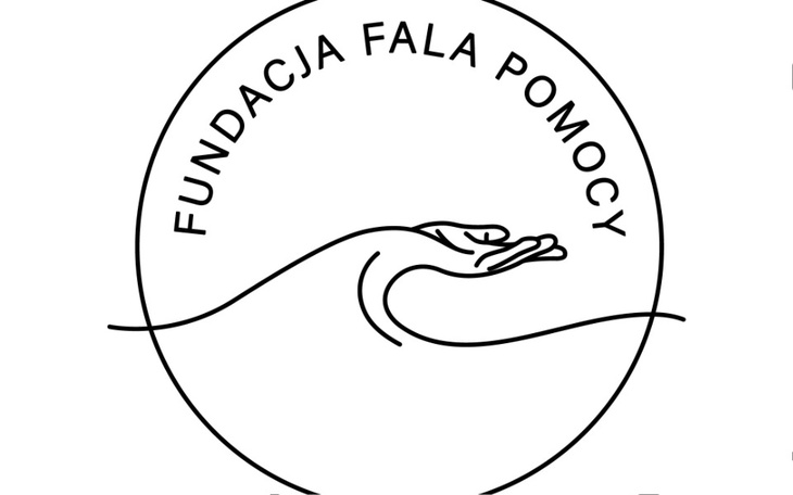 Logo fundacji z ręką w symbolicznej pozie.