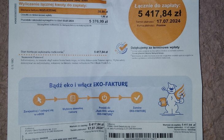 Zbiórka wyrównanie rachunku za gaz ogrze - zdjęcie główne