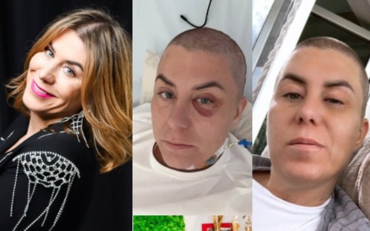 Portret kobiety z uśmiechem, w eleganckim stroju.