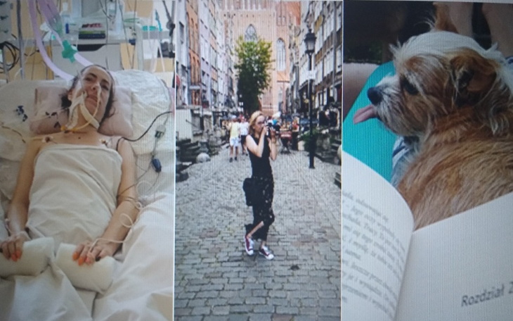 Chory mężczyzna w szpitalu, podłączony do aparatury medycznej.