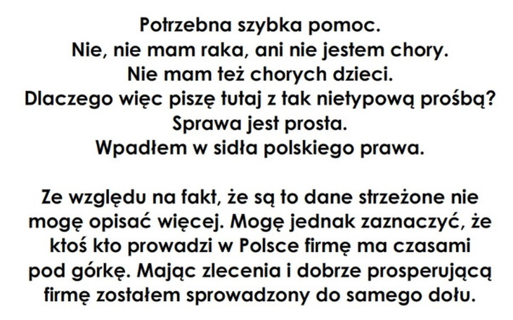 Zbiórka Problem człowieka - bez wyjścia - zdjęcie główne