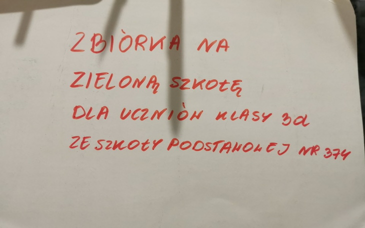 Zbiórka Na zielona szkołę - zdjęcie główne