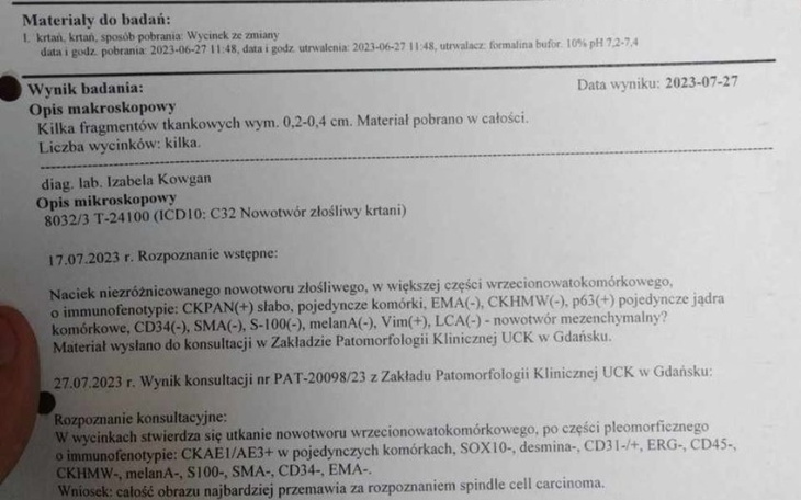 Zbiórka Rak krtani i przełyku - zdjęcie główne