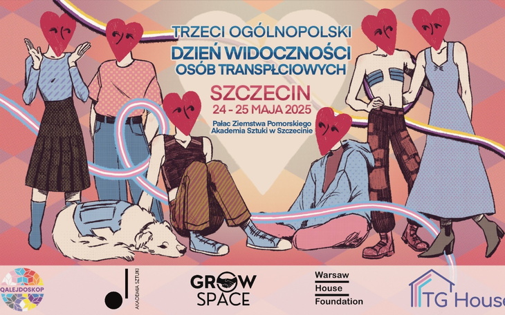 Plakat Dnia Widoczności Osób Transpłciowych w Szczecinie.