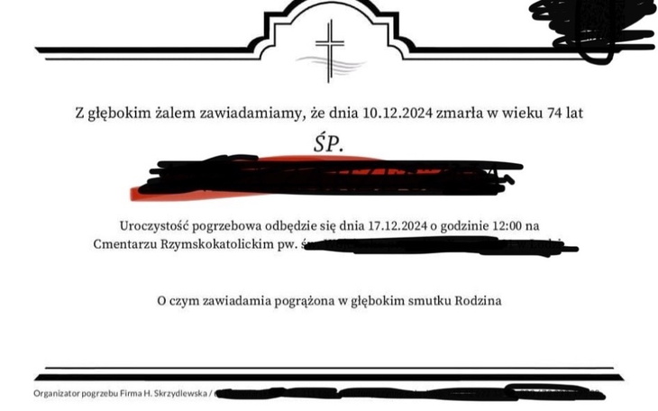 Zbiórka POMOC DLA DZIADKA Pogrzeb - zdjęcie główne