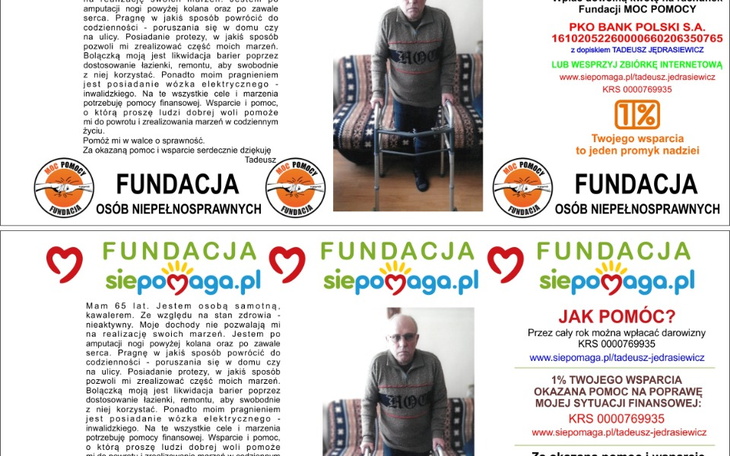 Zbiórka Rechabilitacja i leki - zdjęcie główne