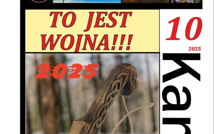 Okładka gazety z tytułem 'TO JEST WOJNA!!!'.