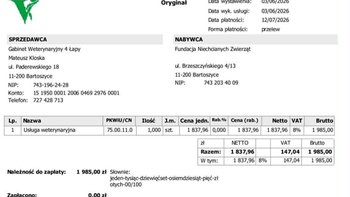 Zbiórka Leczenie Barego - miniaturka zdjęcia