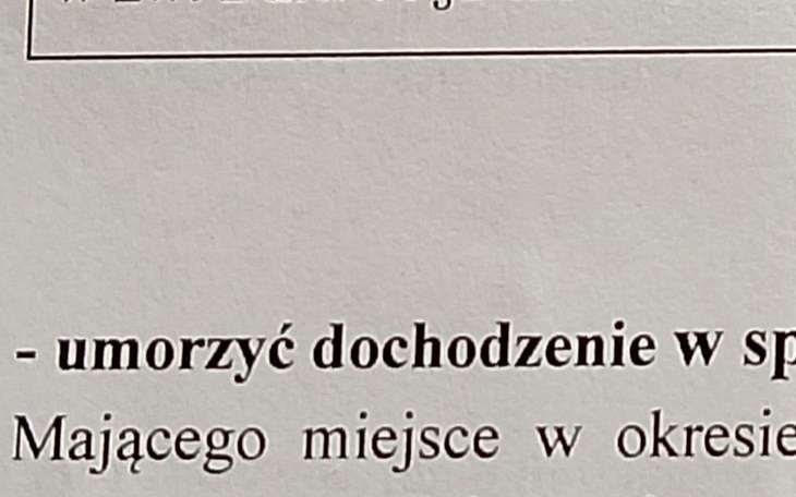 Fragment dokumentu z tekstem prawnym.
