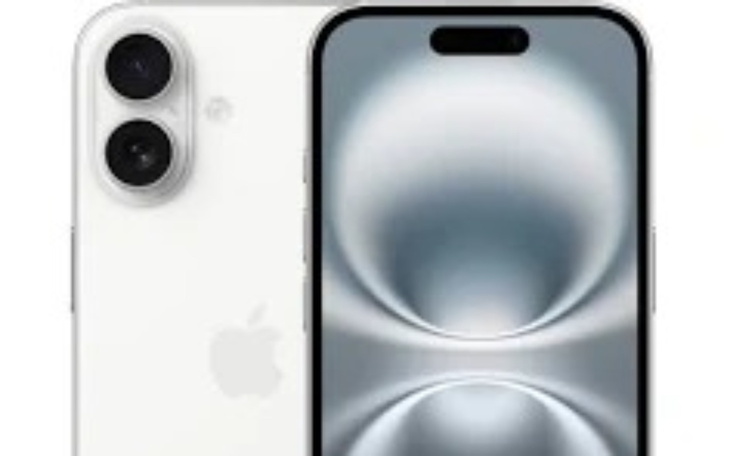 Nowy iPhone z okrągłym tłem.