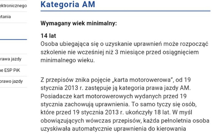 Zbiórka Prawo jazdy kategorii am - zdjęcie główne