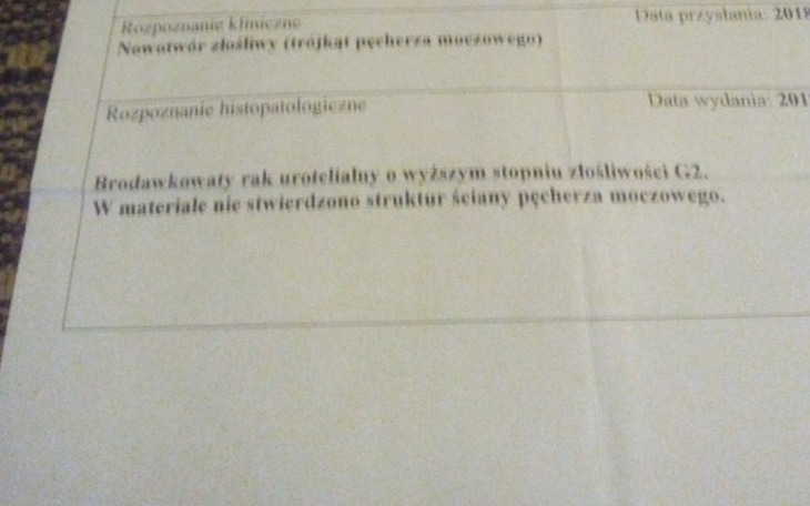 Zbiórka Leczenie raka pecherz - zdjęcie główne