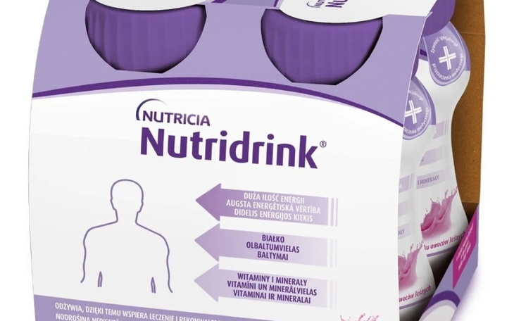 Opakowanie Nutridrink, suplementu diety dla osób potrzebujących.