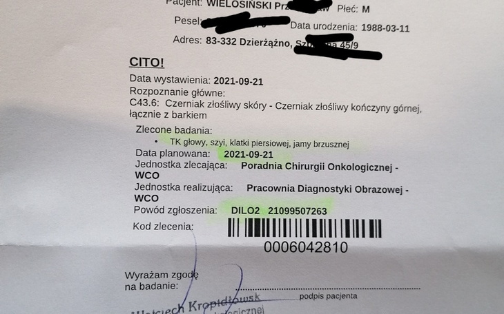 Zbiórka Leczenie raka pomocy - zdjęcie główne