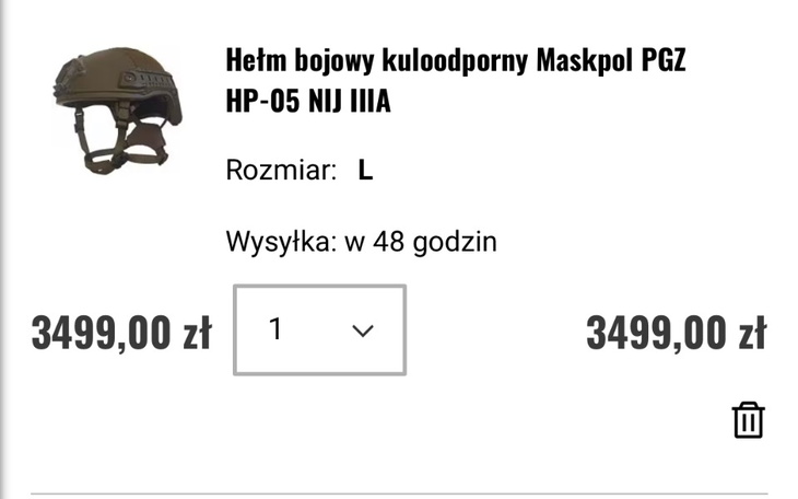 Zbiórka Zbiórka na hełm kuloodporny - zdjęcie główne