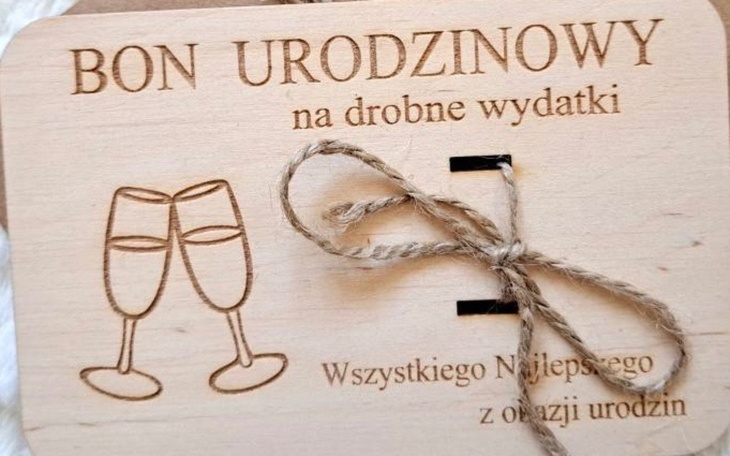 Bon urodzinowy na drobne wydatki, idealny prezent.