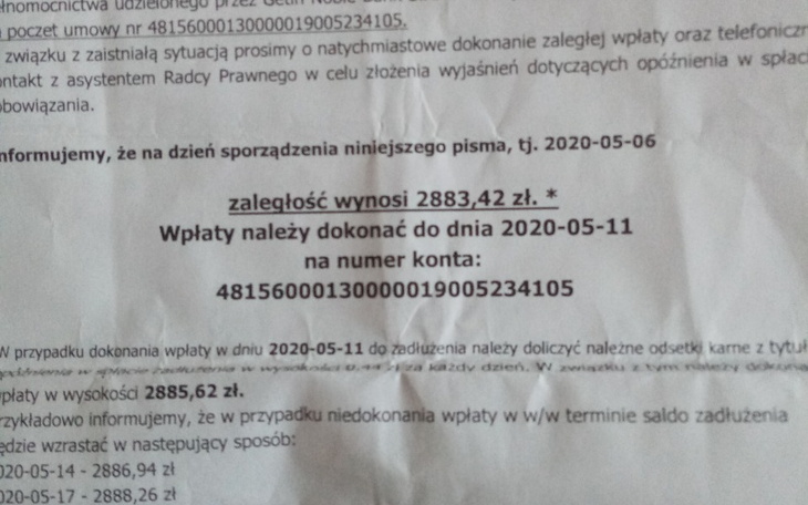 Zbiórka Spłaty długów - zdjęcie główne