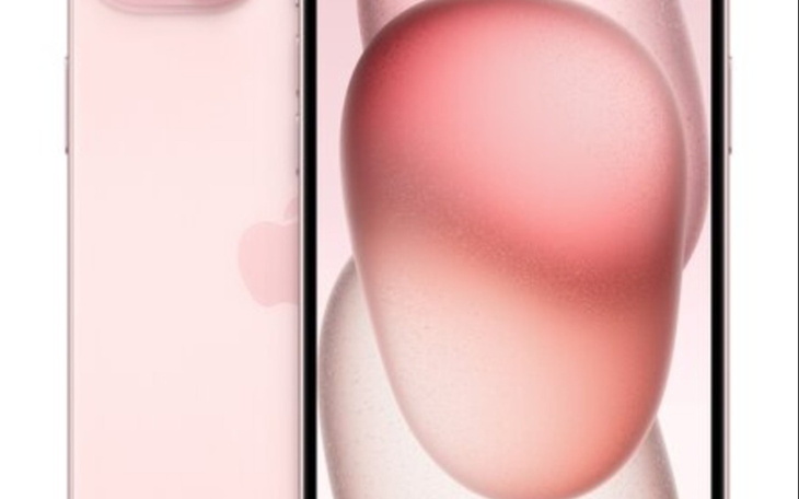 Nowy model telefonu w delikatnym różowym kolorze.