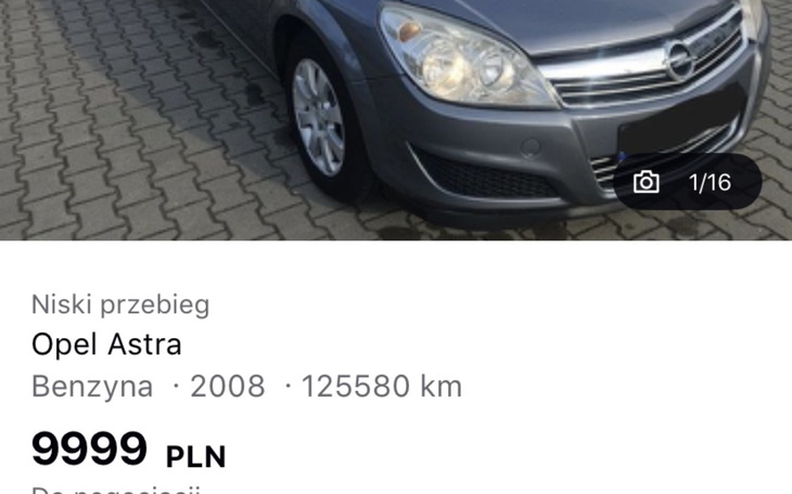 Samochód Opel Astra z 2008 roku, niskim przebiegiem i atrakcyjną ceną.