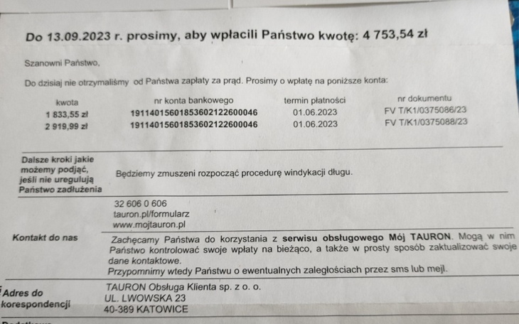 Zbiórka Pomóż uiścić opłatę za prąd - zdjęcie główne