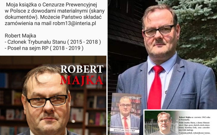 Mężczyzna z książką i dokumentami w ręku.