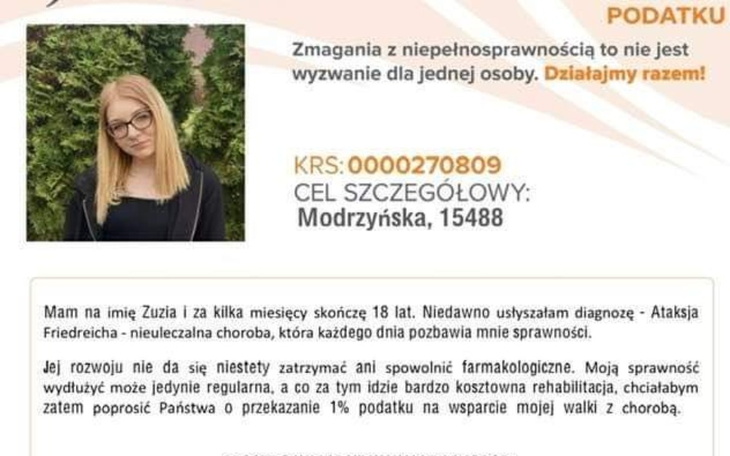 Zbiórka Ataksja przegra wygra ZUZIA - zdjęcie główne