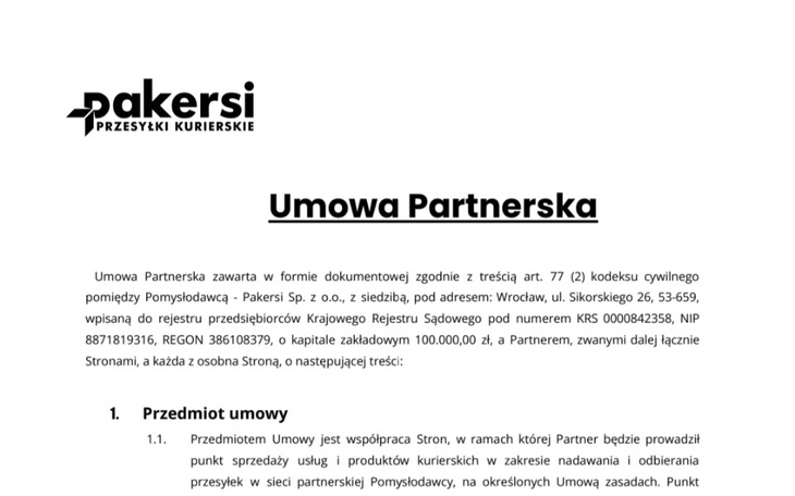 Zbiórka Punkt odbioru paczek kurierskich - zdjęcie główne