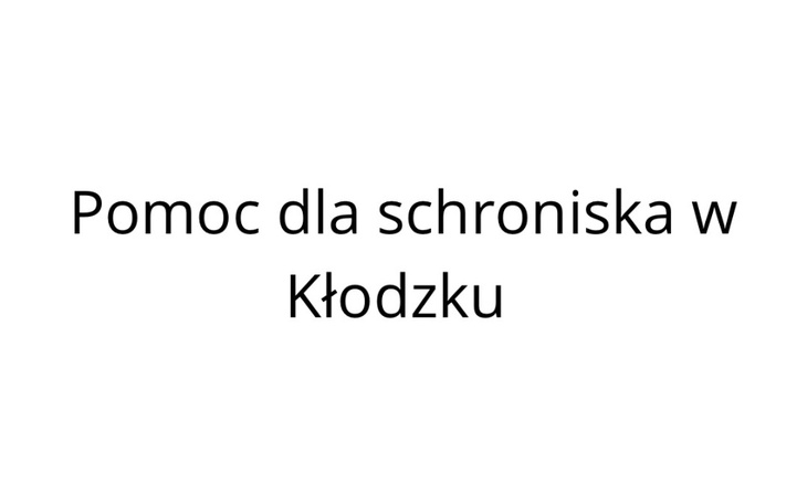 Zbiórka Dary dla schroniska Kłodzko - zdjęcie główne