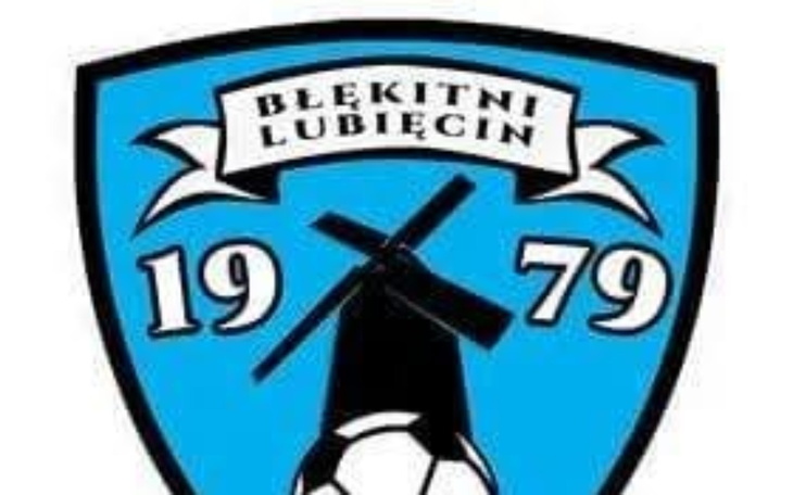 Logo drużyny piłkarskiej Błękitni Lubięcin.