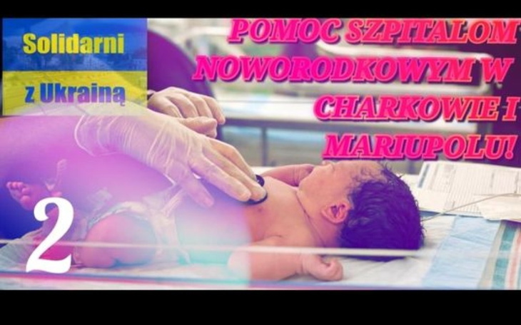 Noworodek w szpitalu, pomoc dla dzieci w Ukrainie.