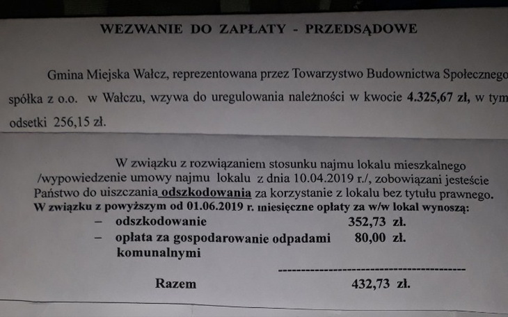 Zbiórka Zadłużenie na mieszkanie - zdjęcie główne